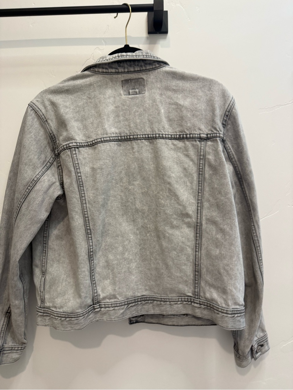 American Eagle Outfitters Grey Washed Denim Jacket